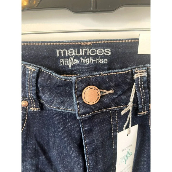 MAURICES Women’s Ever Flex Size 4 Reg Distress High Rise Skinny Dark Wash NWT - Picture 6 of 6